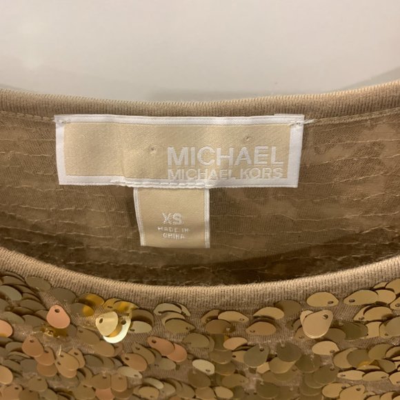 Michael Kors Gold Sequin Dress XS - Picture 4 of 5